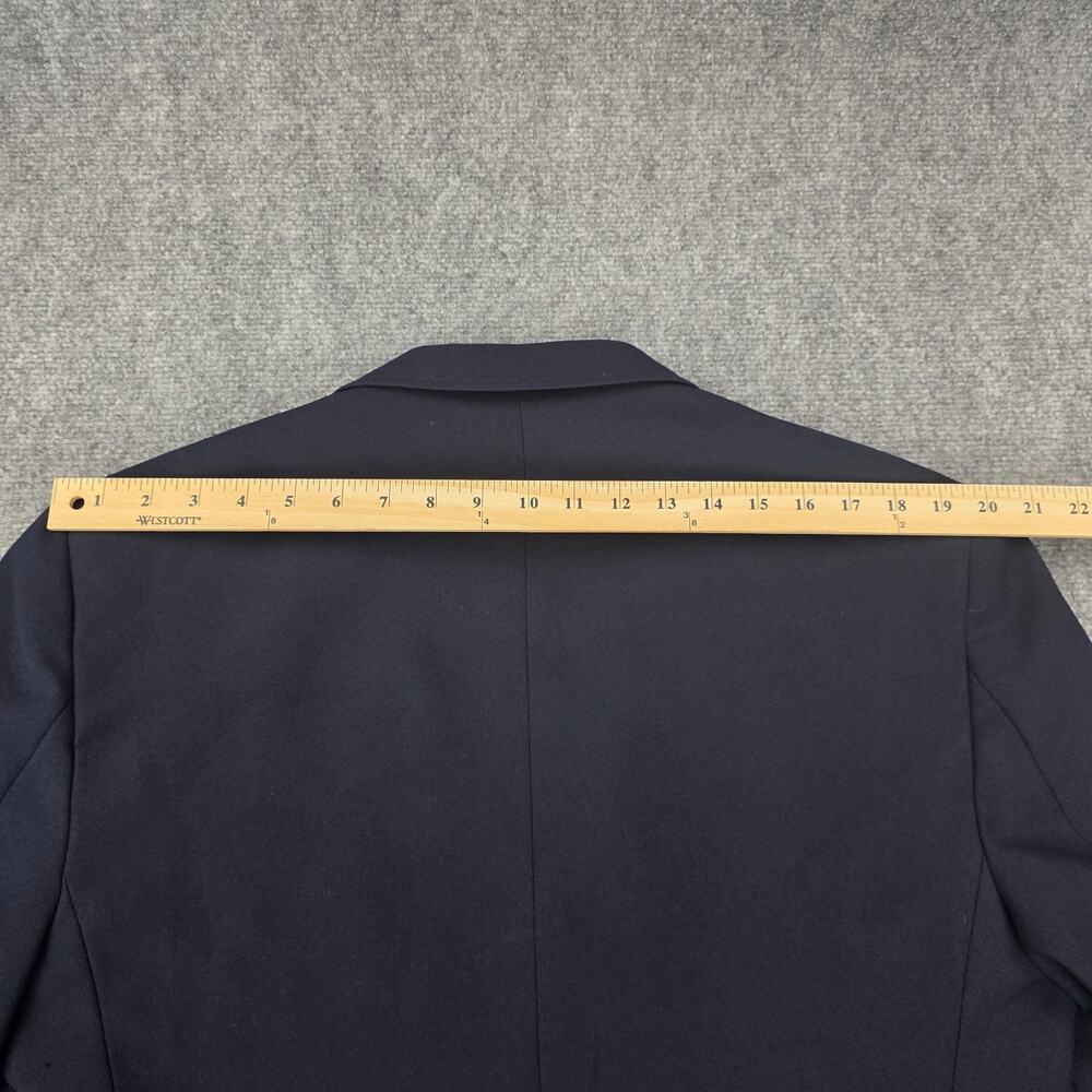 Vintage Perma-Prest Blazer Mens 46 Long Navy Gold Buttons USA Classic Collection - Picture 7 of 16
